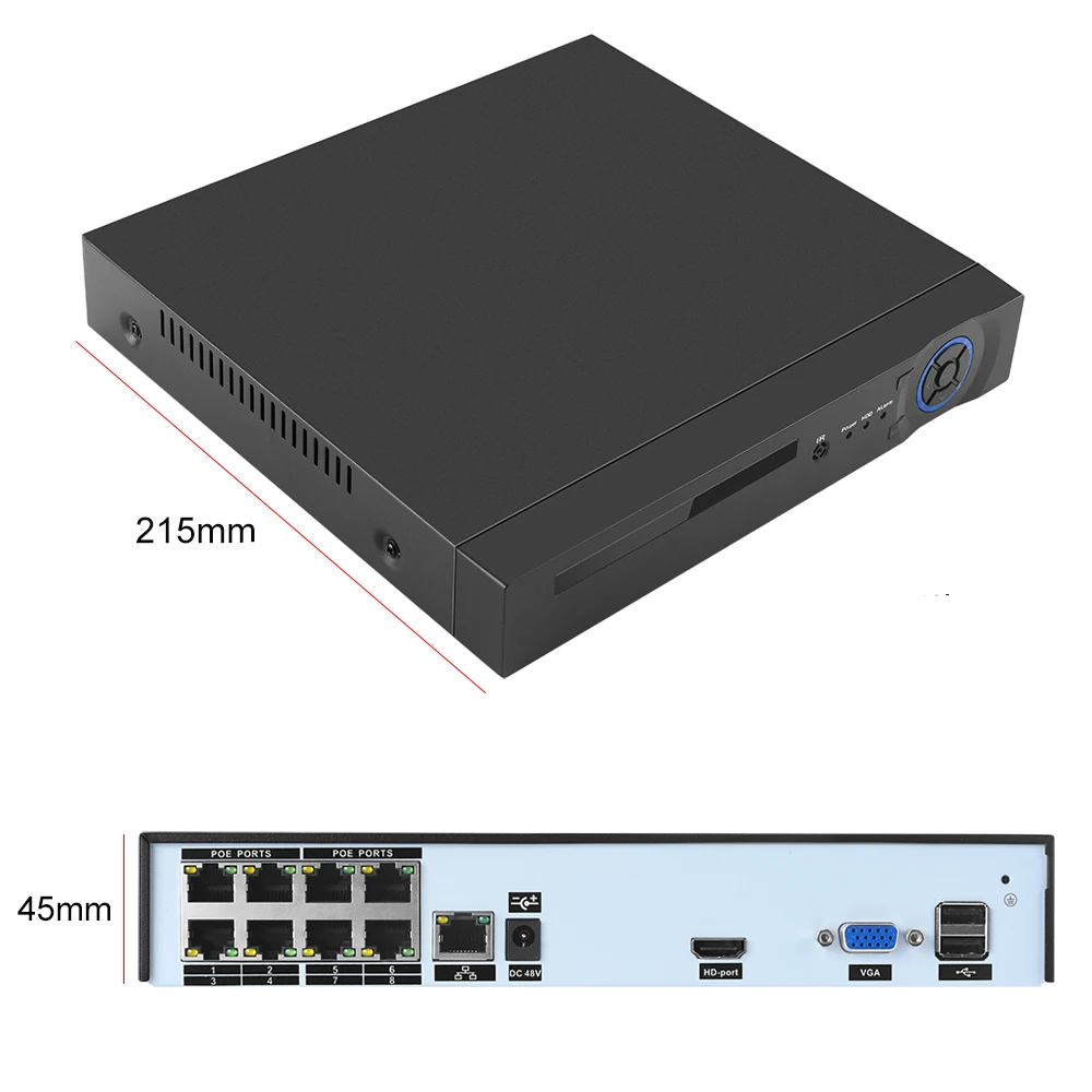 Система охранного видеонаблюдения POE NVR 4CH 8CH H.264 Onvif видео рекордер HI3520D датчик сетевой видеорегистратор для 720P 960P 1080P IP камера HDMI VGA CCTV система