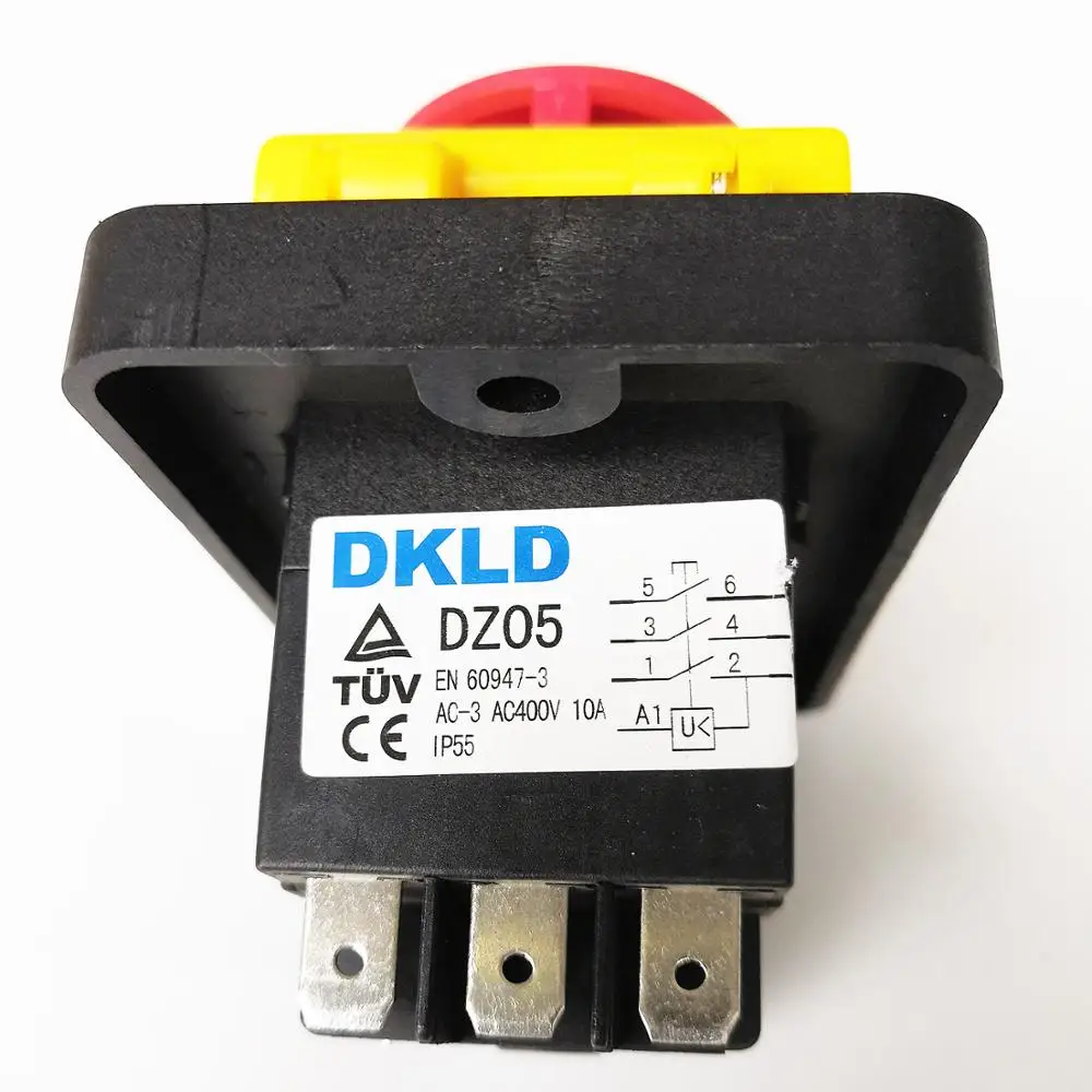 DKLD DZ05 7pins IP55 380VAC 10A водонепроницаемый электромагнитный кнопочный переключатель