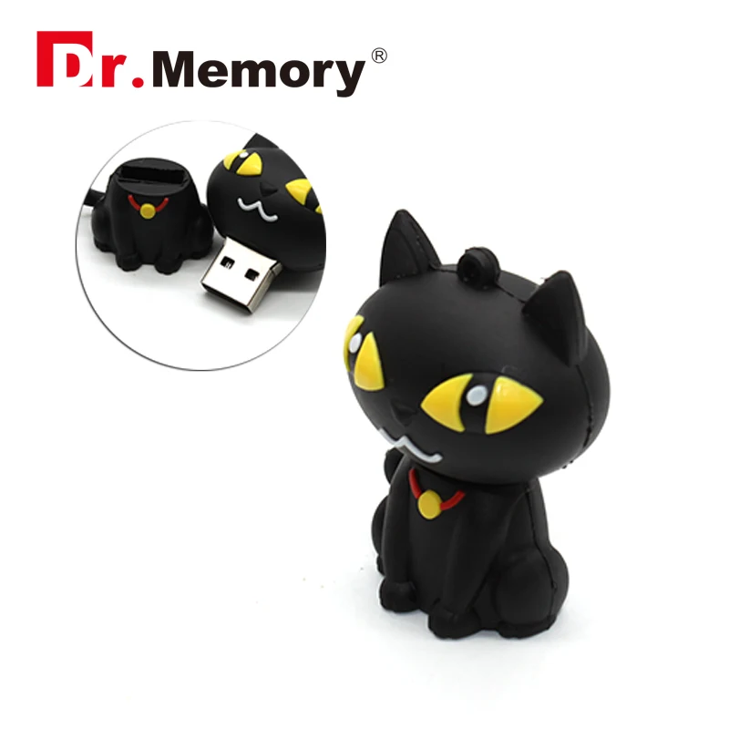 USB флэш-накопитель Модель кошки Милая Черная кошка флэш-карта 4 ГБ 8 16 32 USB-флешка