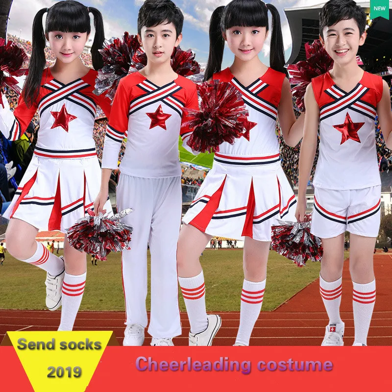 2019 Children Lala Performance Clothing Dance Uniforms Aerobics Skirt School Students Baby Cheerleading Stage Kids Costumes Set | Детская