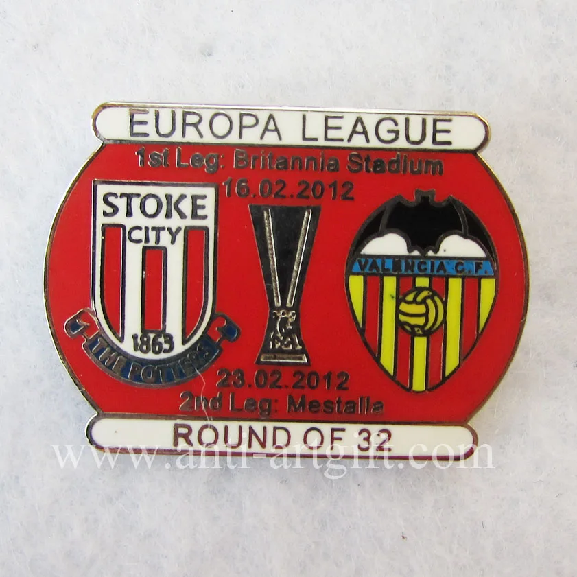 Сделанная из красной меди жесткий эмалированные Металлические Значки для Лиги