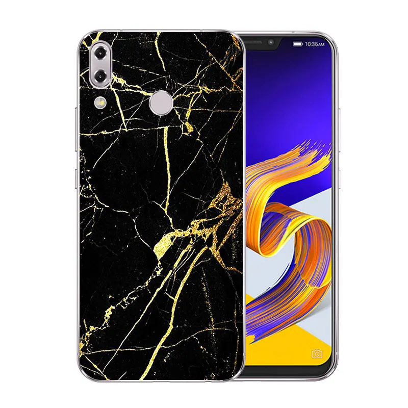 6 2 &quotдля Asus Zenfone 5z ZS620KL/5 ZE620KL Marb Прозрачный мягкий силиконовый чехол для телефона