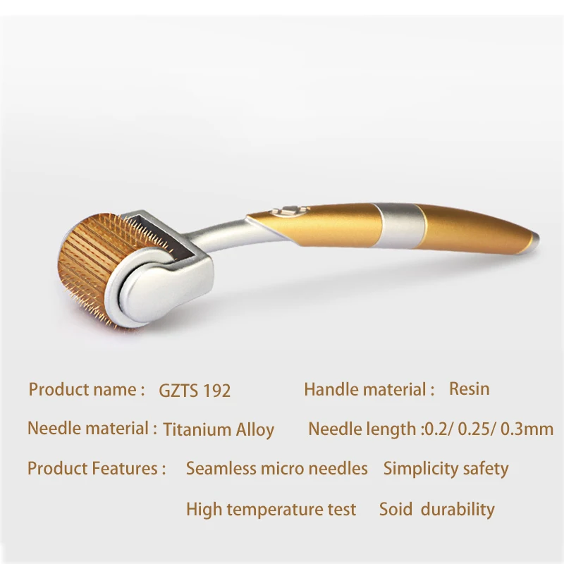 Профессиональный титановый ролик ZGTS Derma 192 иглы для ухода за лицом лечение выпадения волос сертификат CE подтвержденные микро иглы