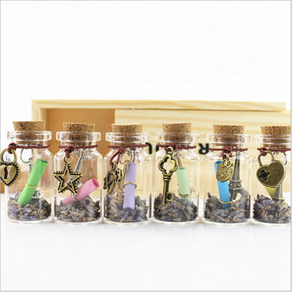 Бесплатная доставка 6 шт. в комплекте мини-пробка лаванды прозрачная пробка