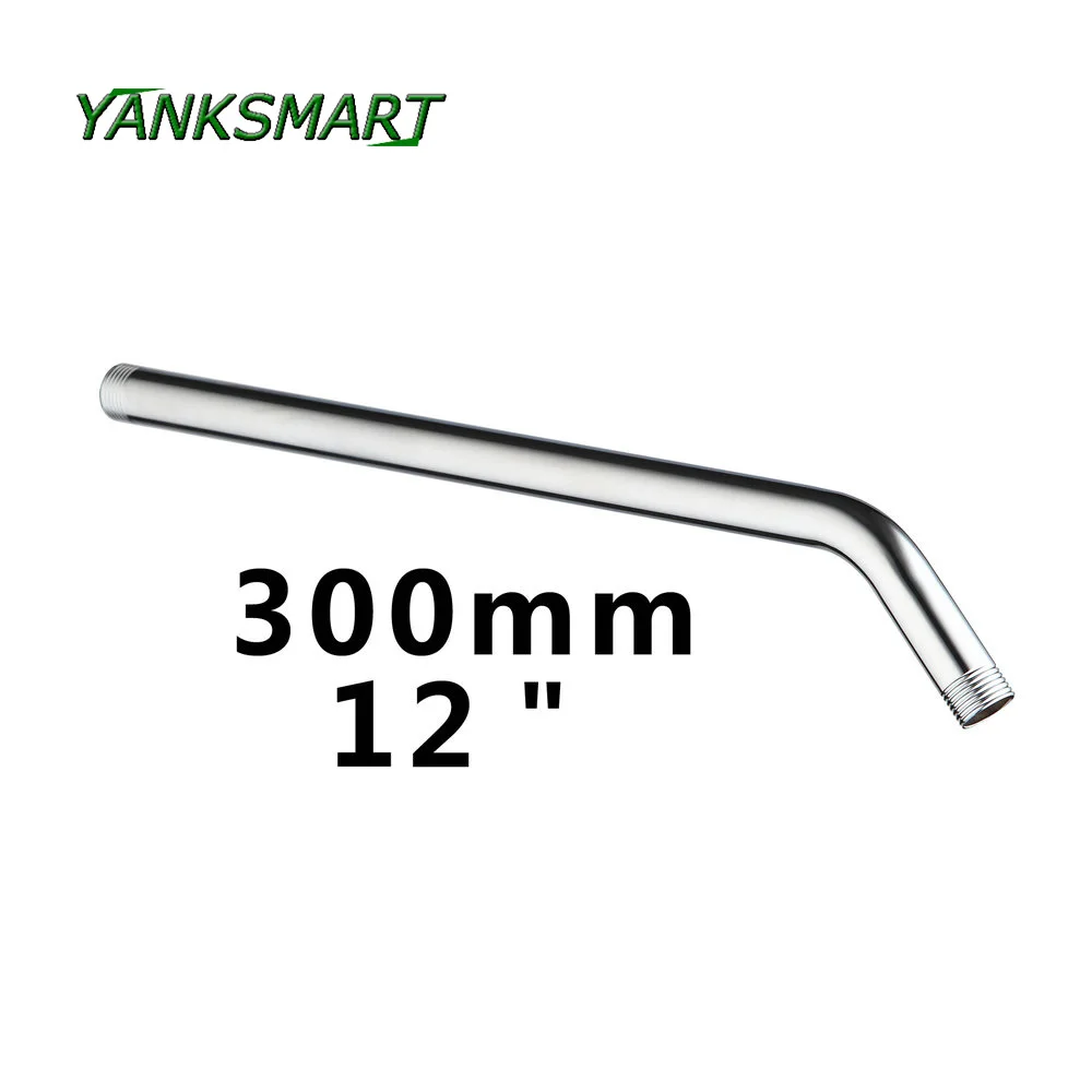 

YANKSMART Chrome Polished Stainless Steel Shower banho Arm Wall Mount 30 mm Rainshower Arm Shower Head Extension Pipe