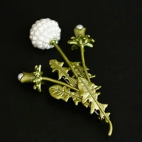 green paint female antique dandelion chest ornaments clothing accessories pin ornaments brooches
