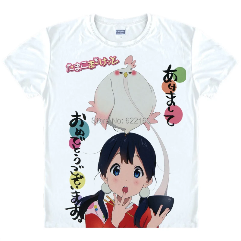 Футболка Tamako Market Dera Bird аниме японская знаменитая анимация Новинка летняя мужская