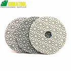 Шлифовальный диск SHDIATOOL, 3-ступенчатый гибкий полировальный диск из алмазной смолы, диаметр 100 мм4 дюйма, для влажной и сухой полировки, мрамор, мягкий Полировочный диск