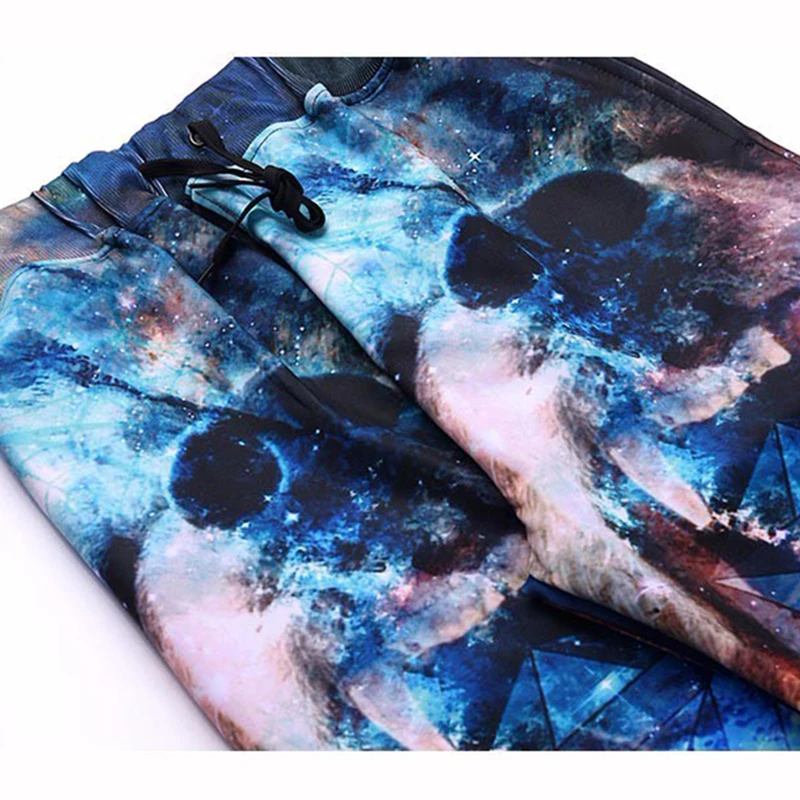 Мужские/Женские повседневные брюки леггинсы для фитнеса Harajuku Wolf Galaxy 3D принт