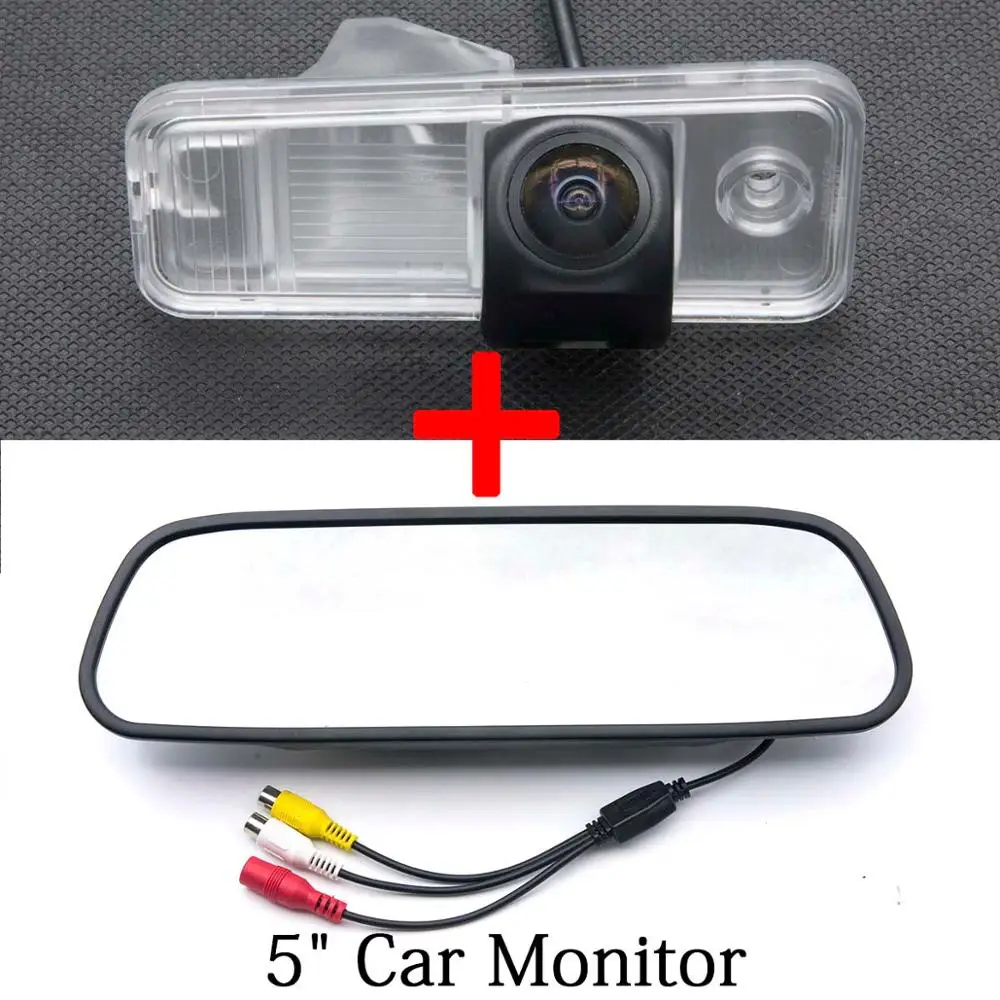 Camera 5 inch Mirror 1080P рыбий глаз MCCD Starlight Автомобильная камера заднего вида для hyundai Carens Santa Fe 2013 IX25 Creta беспроводной 4," 5" монитор - Название цвета: Camera 5 inch Mirror
