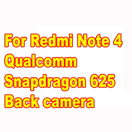 Redmi Note 4 625 bac Оригинальная задняя основная большая камера, маленькая фронтальная камера, гибкий кабель, лента для Xiaomi Redmi Note 5 6 pro 5A 4X4 - Цвет: Redmi Note 4 625 bac