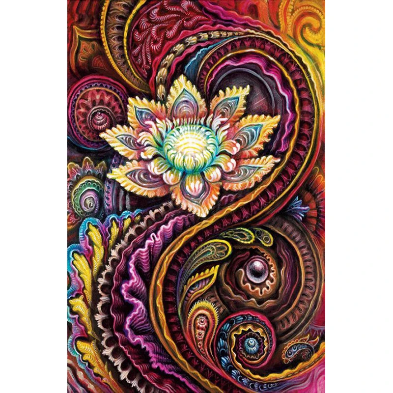 

YIKEE Diamond Painting Abstract Flower Diamond Embroidery Sale Diamond Art Mosaic Crystal Handicraft Wall k987