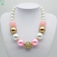 1 pcs my little pearl chunky beads for girl child kid christmas gift necklace jewelry wholesale