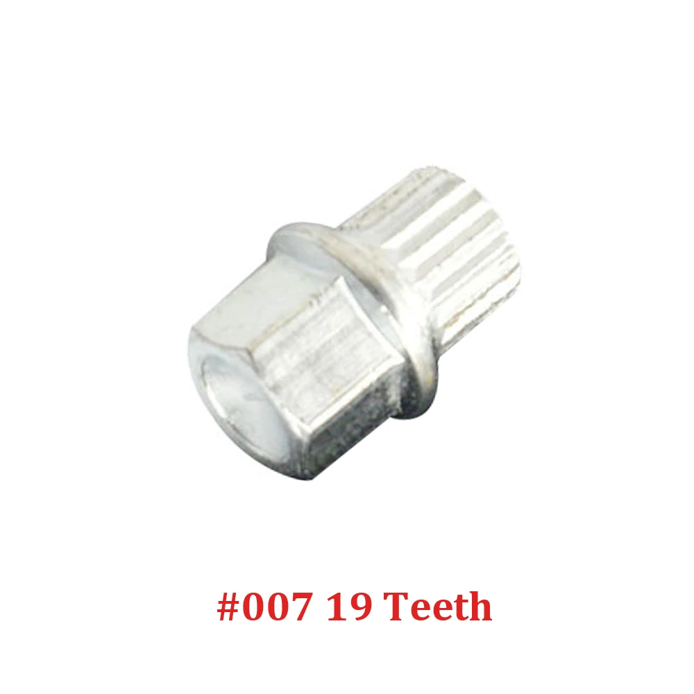 007 19 teeth 1 шт. Противоугонный колесный винт Болт замок гайка ключ адаптер#000-#009 для Volkswagen Bora Golf Jetta Passat для Audi A4 A6 A8 TT Q7 Q5 - Название цвета: 007 19 teeth