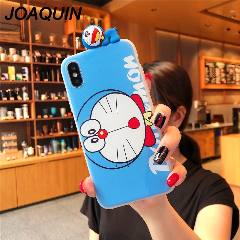 Модный милый 3D Doraemon мягкий TPU кукольный чехол для Apple iPhone X XS XR Max 8 7 6 6S Plus |