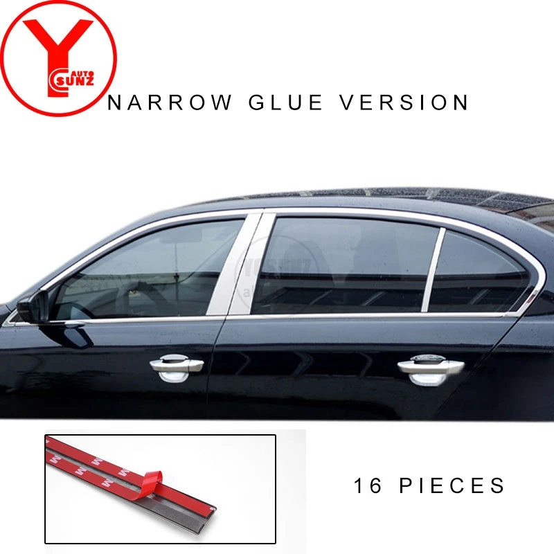 YCSUNZ наружные полосы для отделки окон автомобиля аксессуары из нержавеющей стали