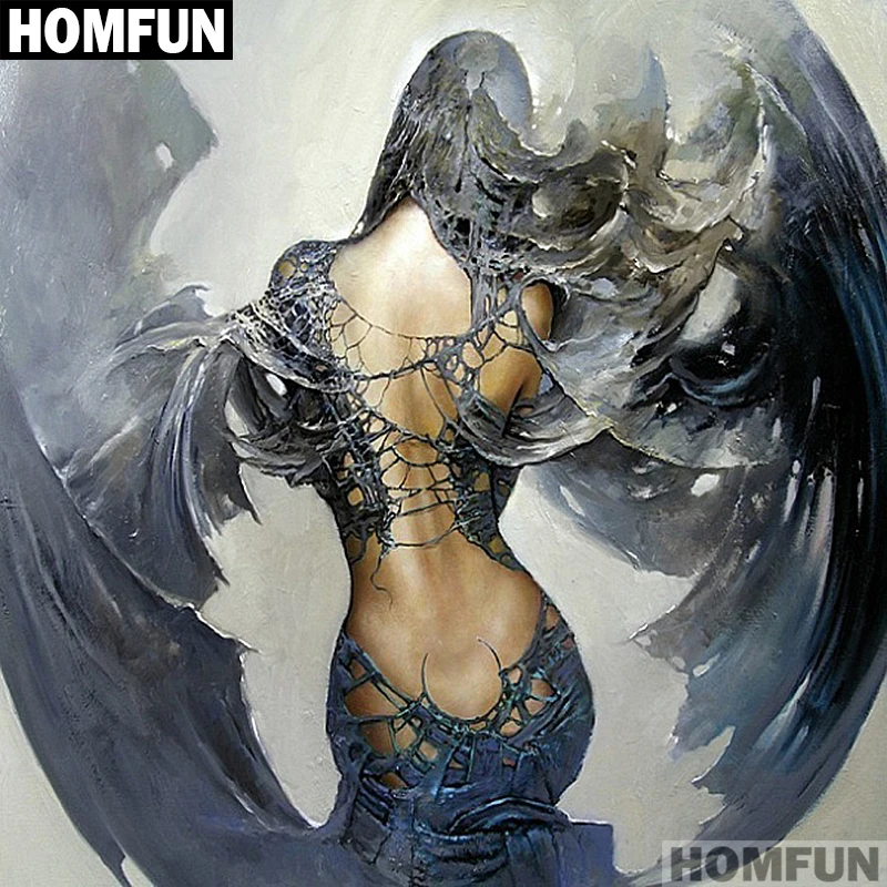 Алмазная 5D Вышивка сделай сам HOMFUN полная квадратная/круглая вышивка Крылья