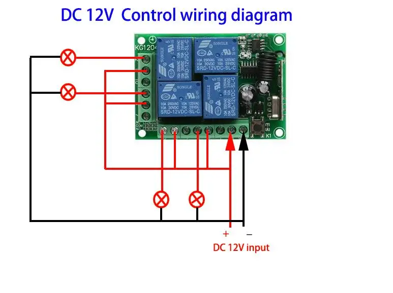Новейший 4 канальный дистанционный переключатель постоянного тока 12 В 10 А