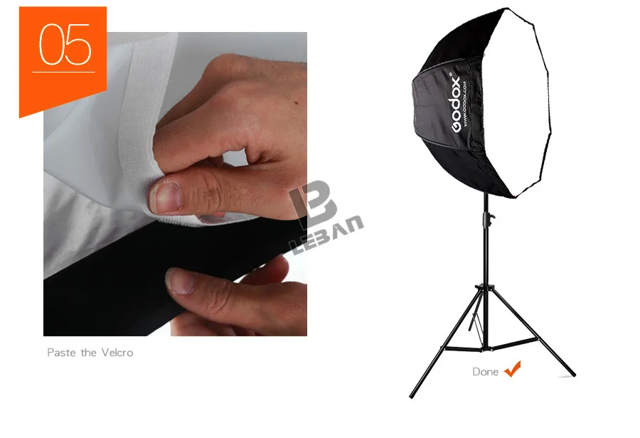 Godox 120 см 47,2 дюйма переносной восьмиугольный зонт для софтбокса Brolly отражатель для студийной стробоскопической вспышки