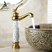 basin faucets euro gold washbasin faucet luxury tall bathroom basin taps single handle vanity single hole mixer water taps 814k