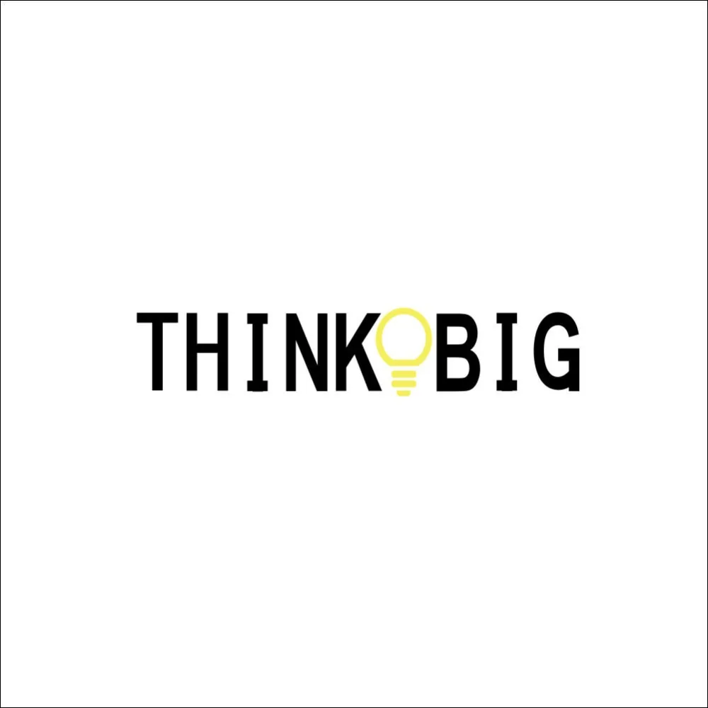 Free shipping 1 set Creative Wall sticker Quotes Think Big vinyl Sticker Quote Decal Art ZY8251 House Decor | Дом и сад