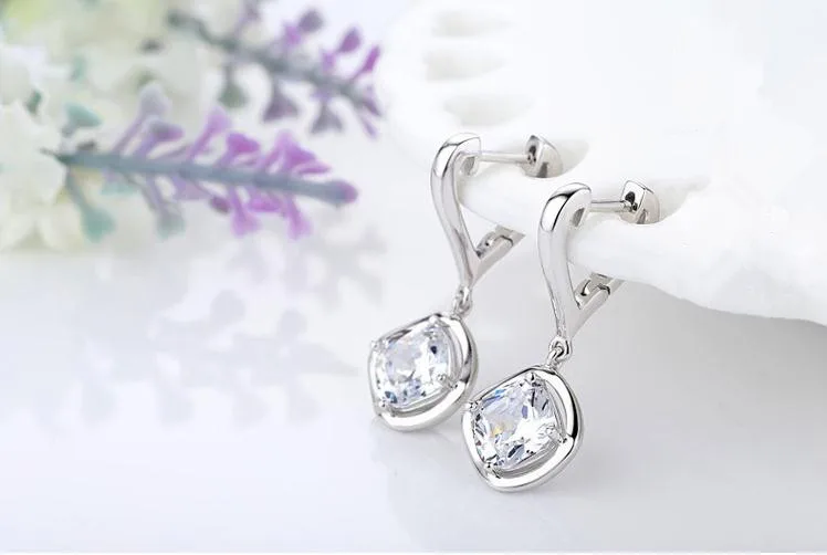 Оптовая продажа Стерлинговое Серебро 925 пробы модные блестящие Женские Висячие