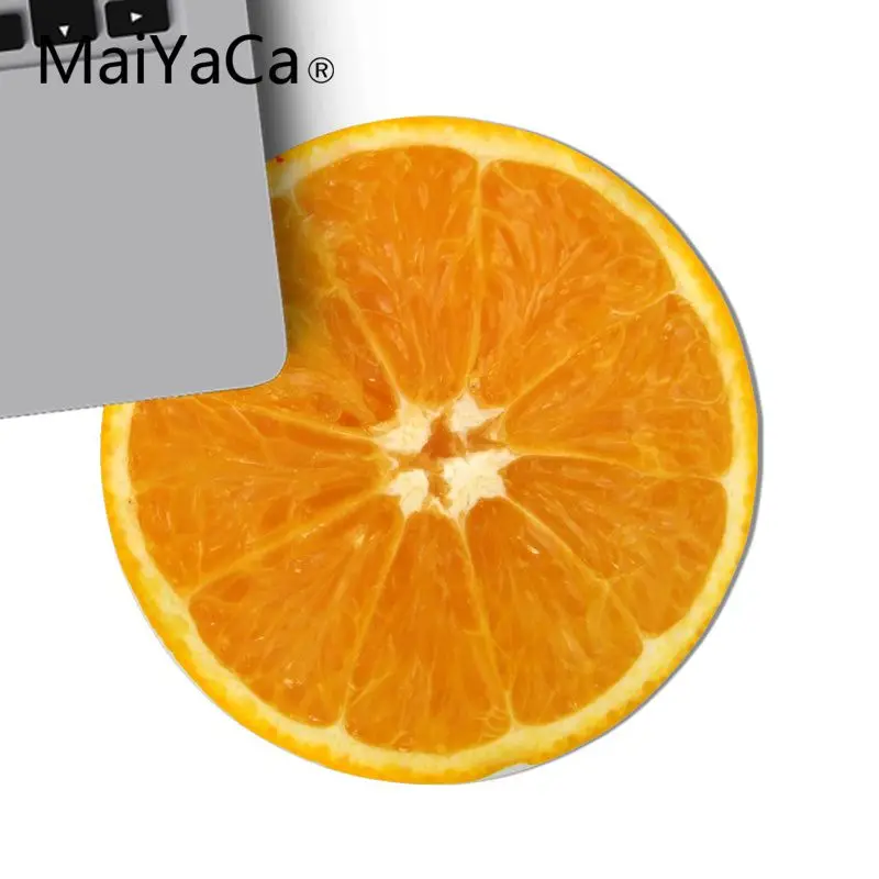 22x22cm Maiyaca Летний Фруктовый арбуз оранжевый лимон киви геймер мягкий круглый коврик для мыши планшет, коврик для мышки Противоскользящий игровой коврик для мыши 22x22 см - Цвет: 22x22cm