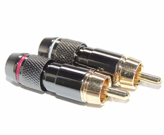 

100 шт. медный разъем RCA позолоченный адаптер для аудио и видео разъемы для динамика 6 мм Кабельные усилители