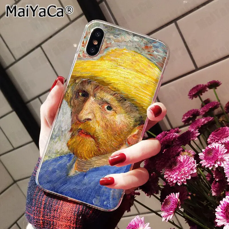 15 Чехол MaiYaCa для iphone 11 pro X 5S XR SE 8 plus 6 7 8 6s plus, чехол с изображением солнца Ван Гога, цветов, палитры, чехол XS MAX - Цвет: 15