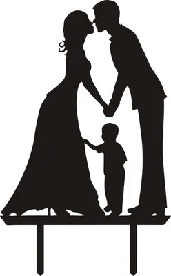 Любовь Семья акриловый торт флаг Topper Mr & Mrs с ребенком флажки для торта на свадьбу