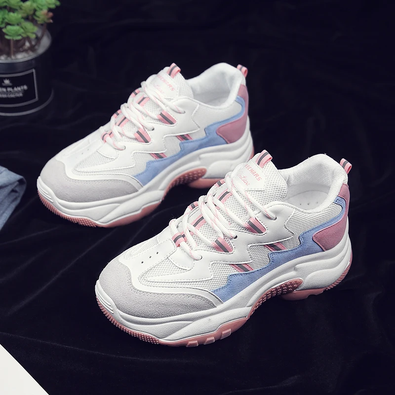 ALIBOY белые женские кроссовки для бега теннисные брендовые ретро на платформе