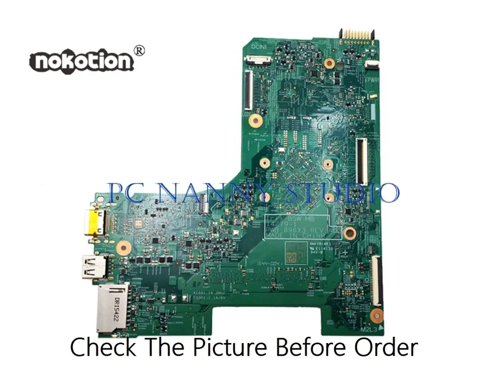 PCNANNY 14279-1 PWB:896X3 для DELL 3552 3452 Материнская плата ноутбука N3700 DDR3L материнская
