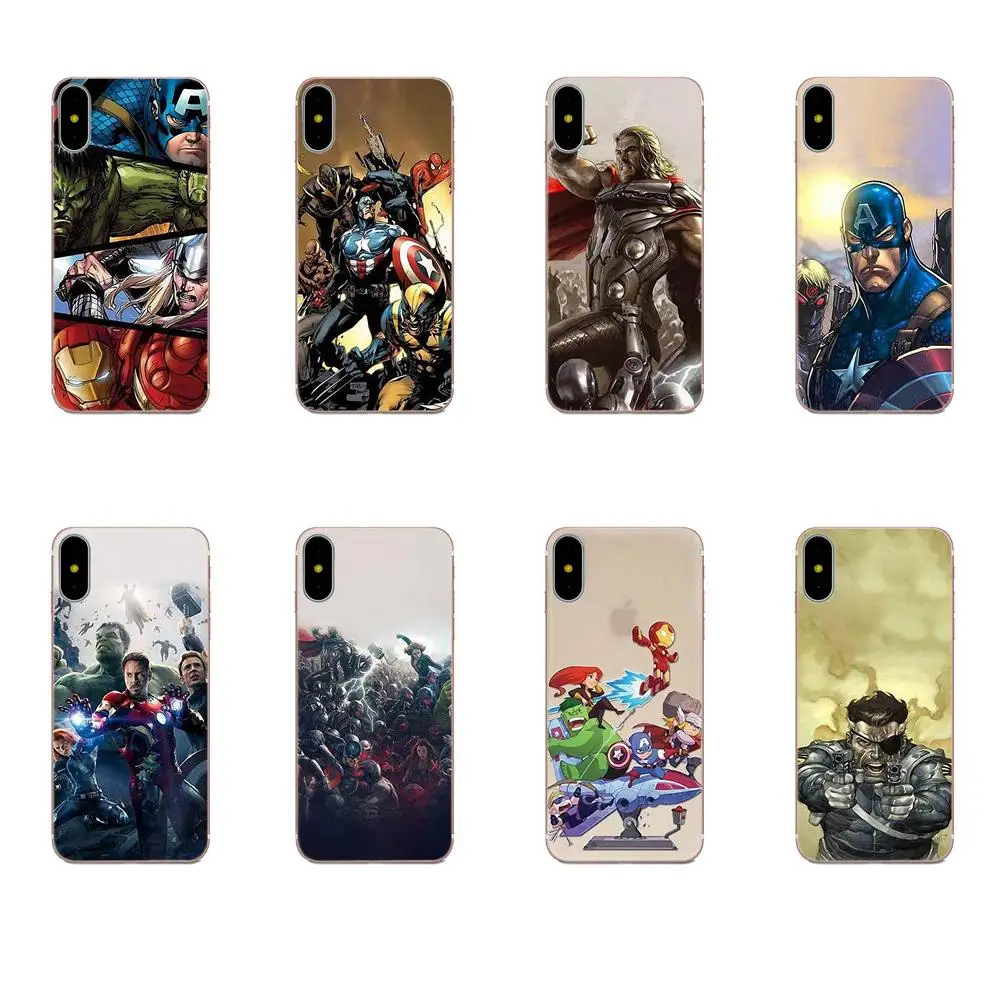 Marvel наклейки &quotМстители&quot для Xiaomi Redmi Mi Note 7 8 9 SE Pro Lite Go Play мягкий чехол из