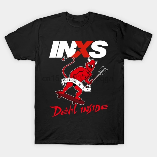 Мужская футболка с коротким рукавом Inxs Devil Inside для женщин|Мужские футболки| |