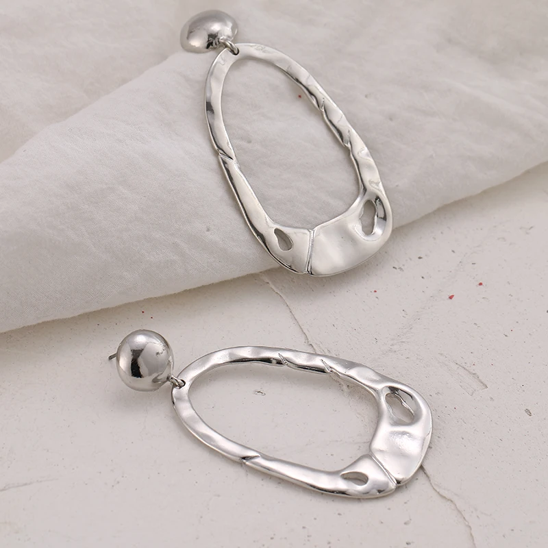 YMYW цинковый сплав винтажные золотые полые геометрические висячие серьги простые