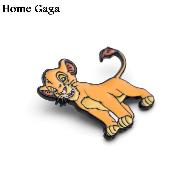 Homegaga Король Лев DIY цинковый галстук мультфильм забавные булавки броши для рюкзака, одежды для мужчин и женщин шляпа Декоративные значки медали D1593