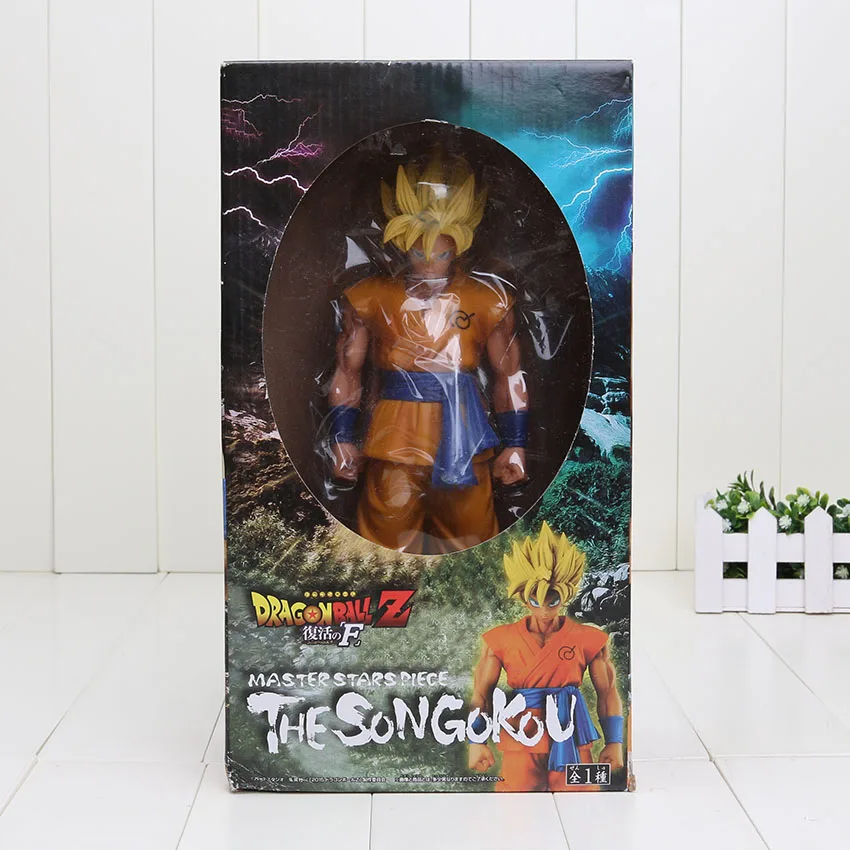 yellow goku with box 24 см/26 см Dragon Ball Супер Saiyan Vegeta Супер Saiyan God Dragon Ball Z Сон Гоку синие волосы желтые волосы ПВХ фигурка игрушки - Цвет: yellow goku with box