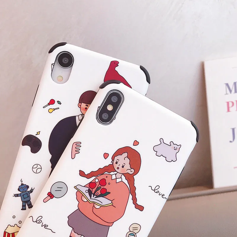 Забавный чехол для телефона с рисунком мальчиков и девочек iphone XS XR Max 6 S 7 8 Plus