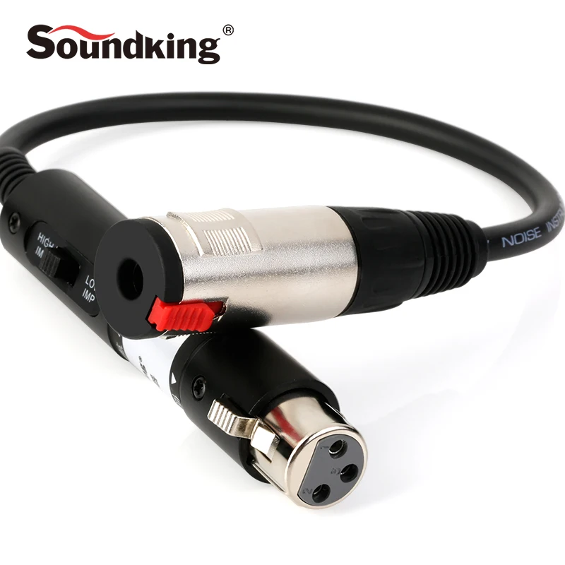 Soundking Pro преобразователь импеданса XLR до 6 35 Женский аудио кабель Высокое и низкое