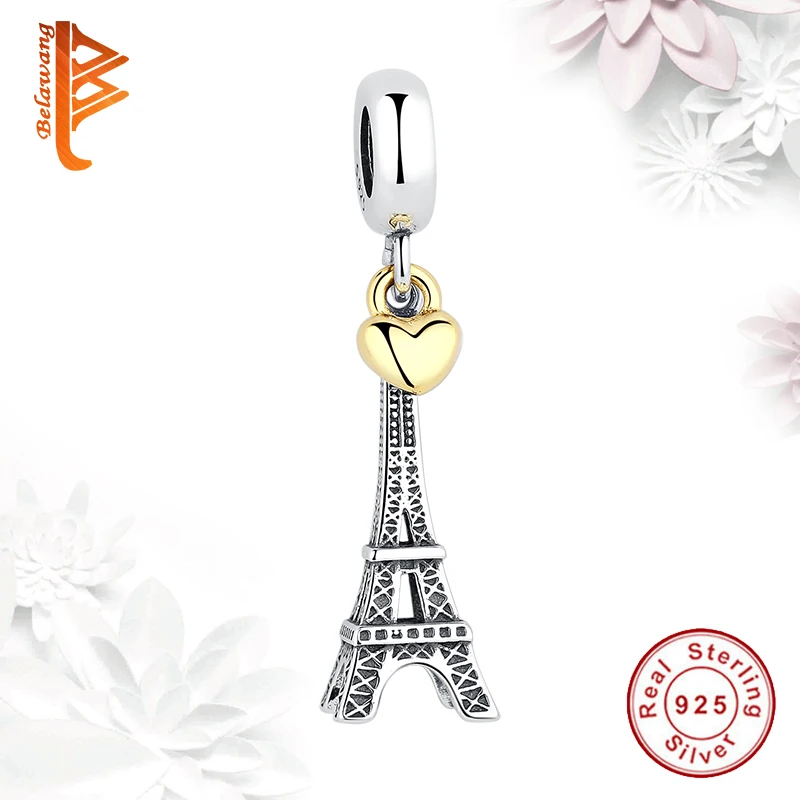 Модные оригинальные 925 стерлинговое серебро Хрустальные сердца, бусины Подходят для оригинального браслета BW Подвески DIY Ювелирные изделия женщин Подарок.