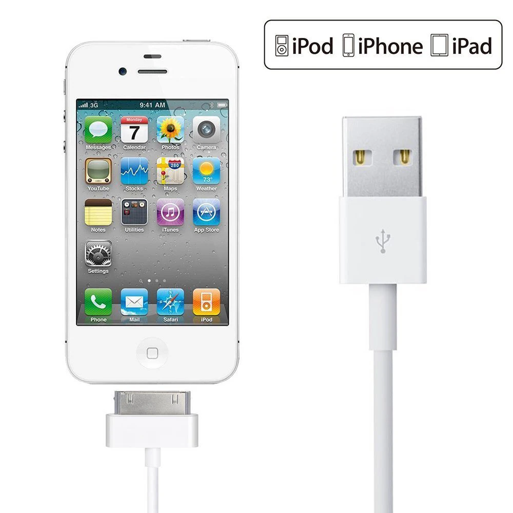 USB-кабель для быстрой зарядки iPhone 4 iPod Nano iPad 2 3 30 Pin соединительный кабель