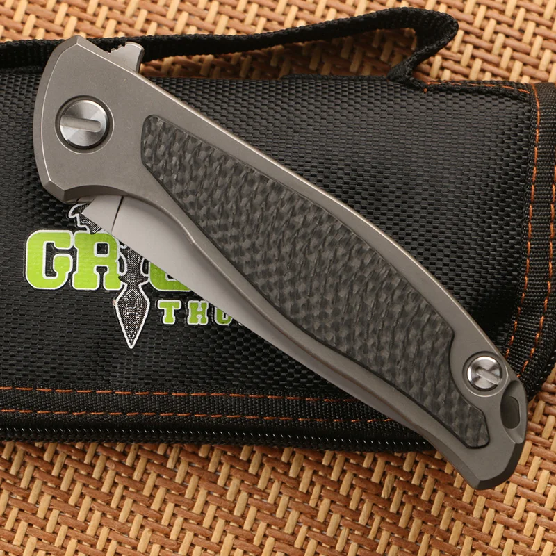 Складной нож Green thorn Flipper клинок 95 K110 с титановым лезвием и подшипниками из