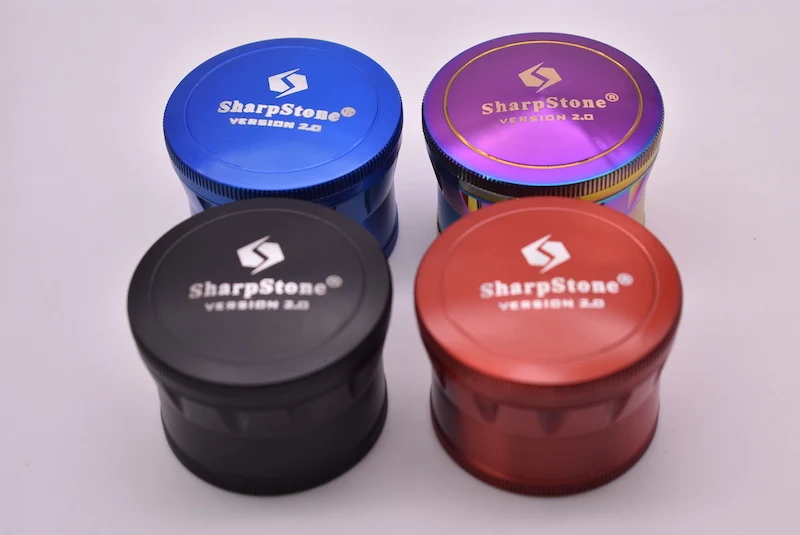 4 шт. ручная мельница для табака синего/черного цвета 60 мм|Трубки и аксессуары