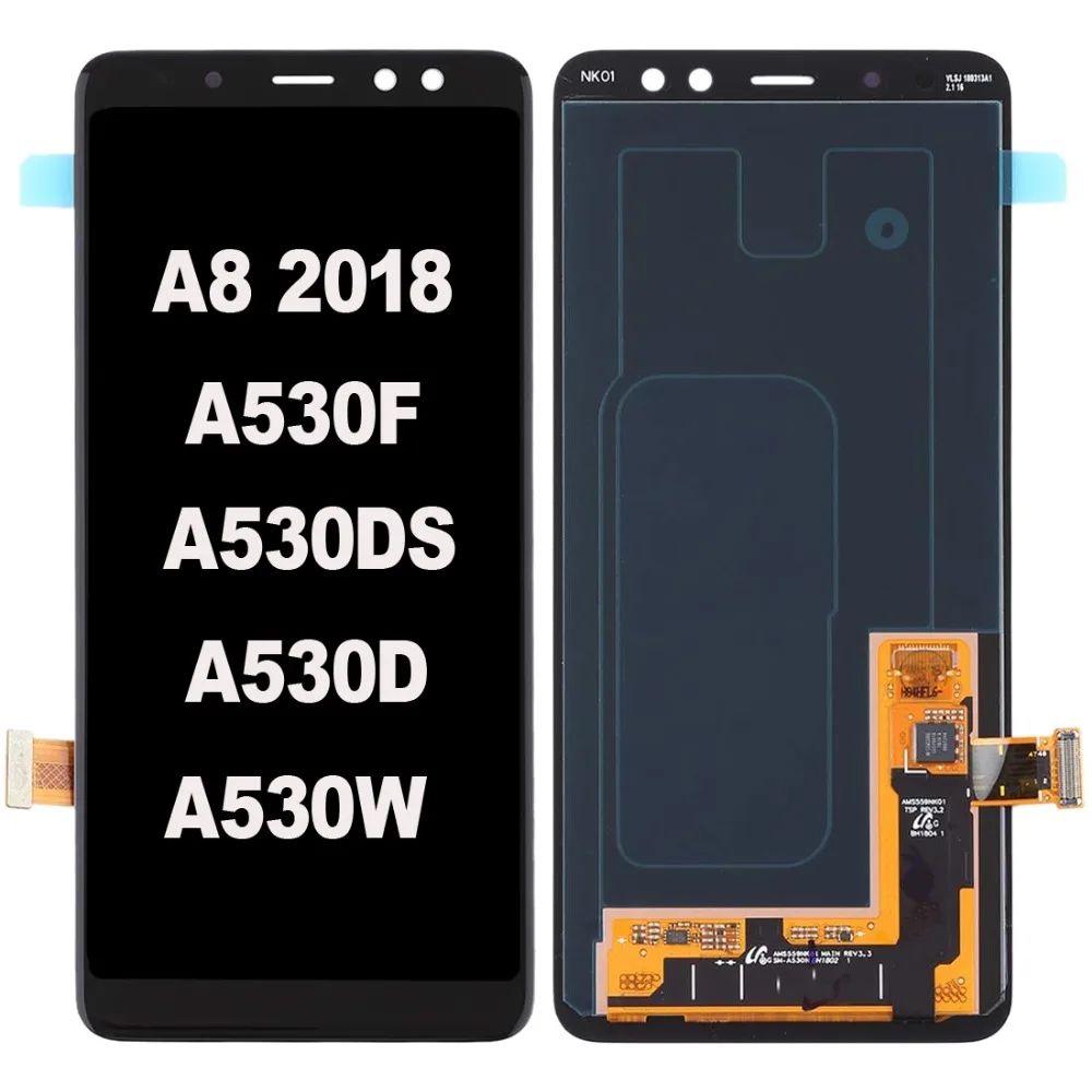 Для Samsung Galaxy A8 2018 SM-A530 A530F A530DS A530N Super AMOLED ЖК дисплей с сенсорный экран Полное