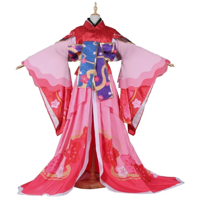 Аниме! Женское платье-кимоно Onmyoji SR Sakura костюм для косплея бесплатная доставка |