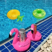 hawaii flamingo pineapple donut drink holder 4pcs float inflatable swim ring pool beach party decoration supplies kid adult toys