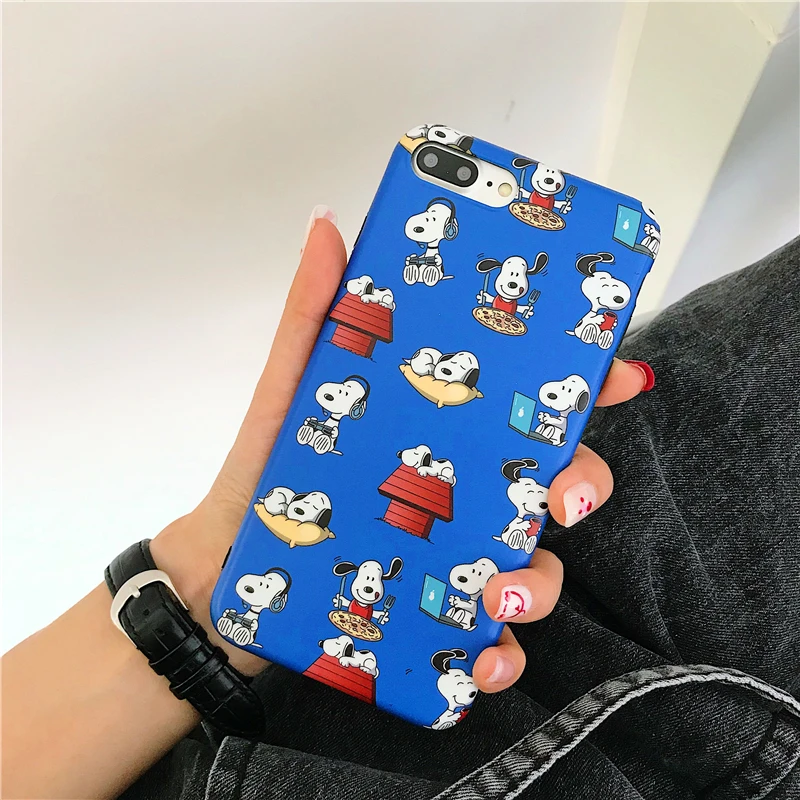 Милые пёс из мультфильма синий черный IMD тусклый польский мягкий в виде ракушки