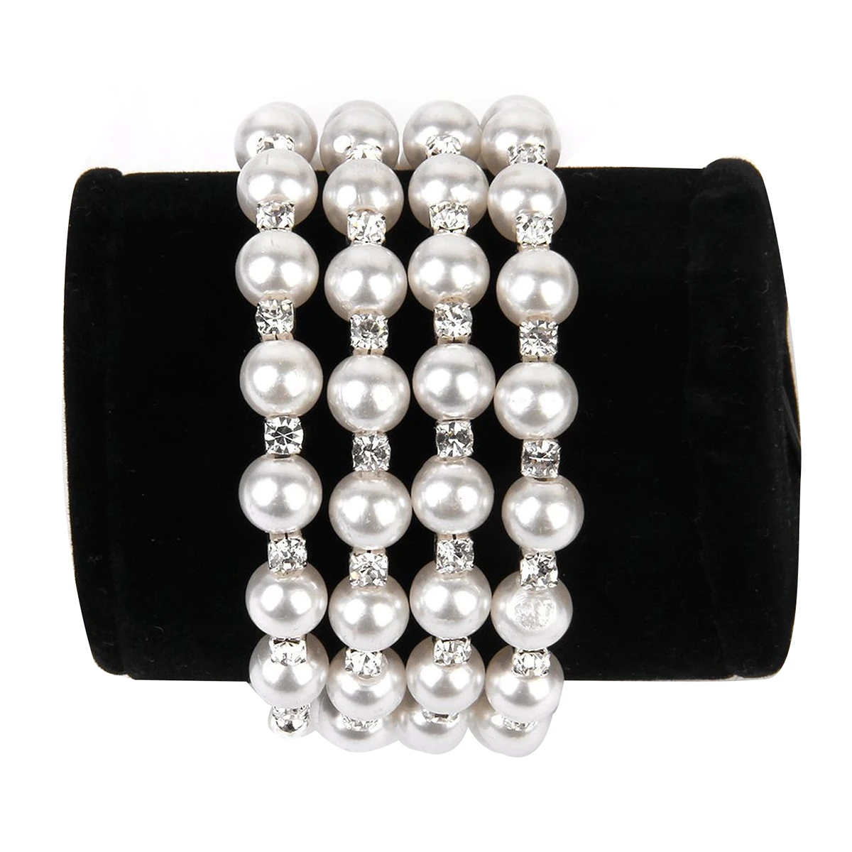 Свадебный браслет с искусственным жемчугом и стразами|bridal bangle|bracelet rhinestonebracelet
