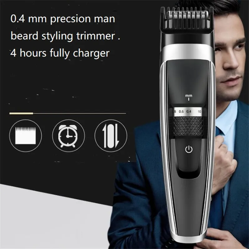 

Электрический мужской триммер для бороды 0,4 мм, прецизионная машинка для стрижки мужчин, стрижка для усов, бритва, бритва, средство для удале...