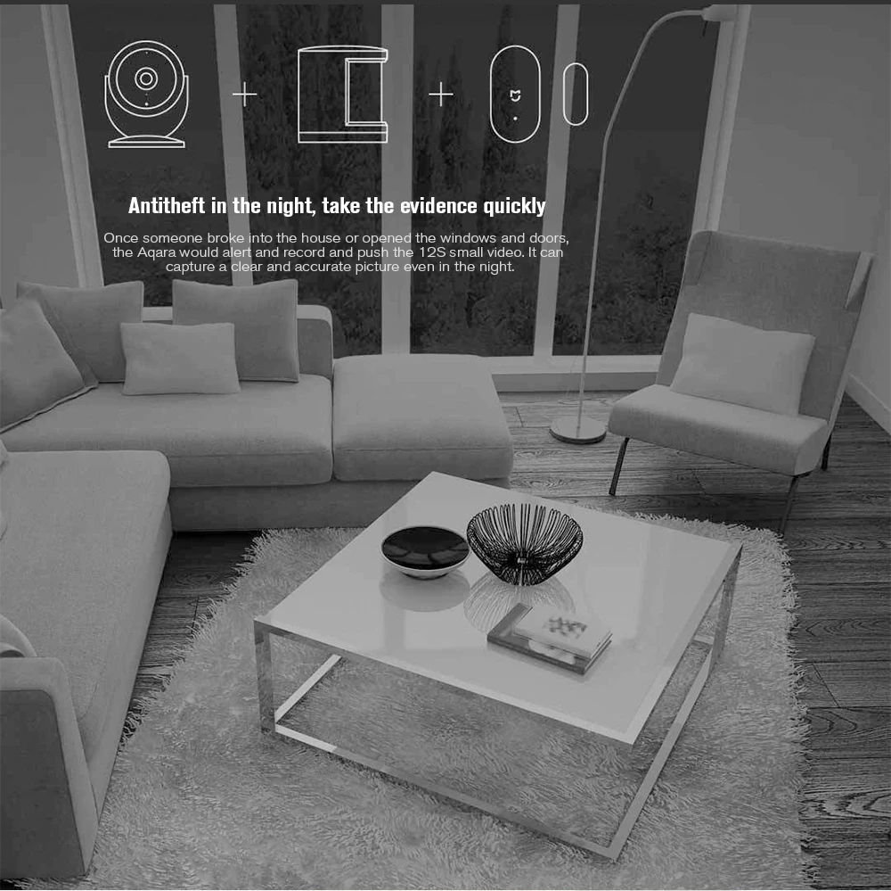 Xiaomi Aqara 1080P HD Smart wireless wifi IP ночное видение 180 градусов широкий вид камера с шлюзом